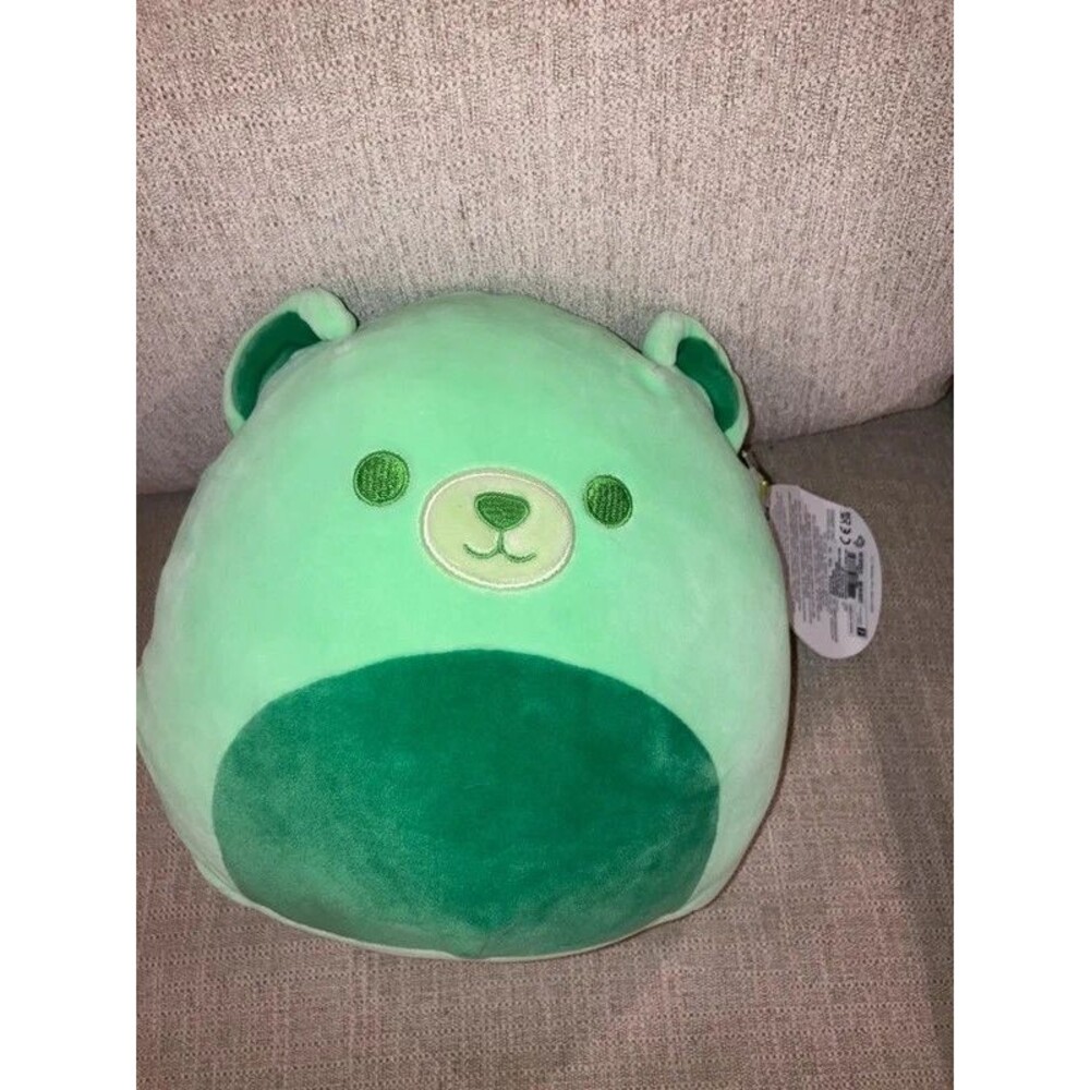 A green bear teddy bear Squishmallow stuffed animal stuffie